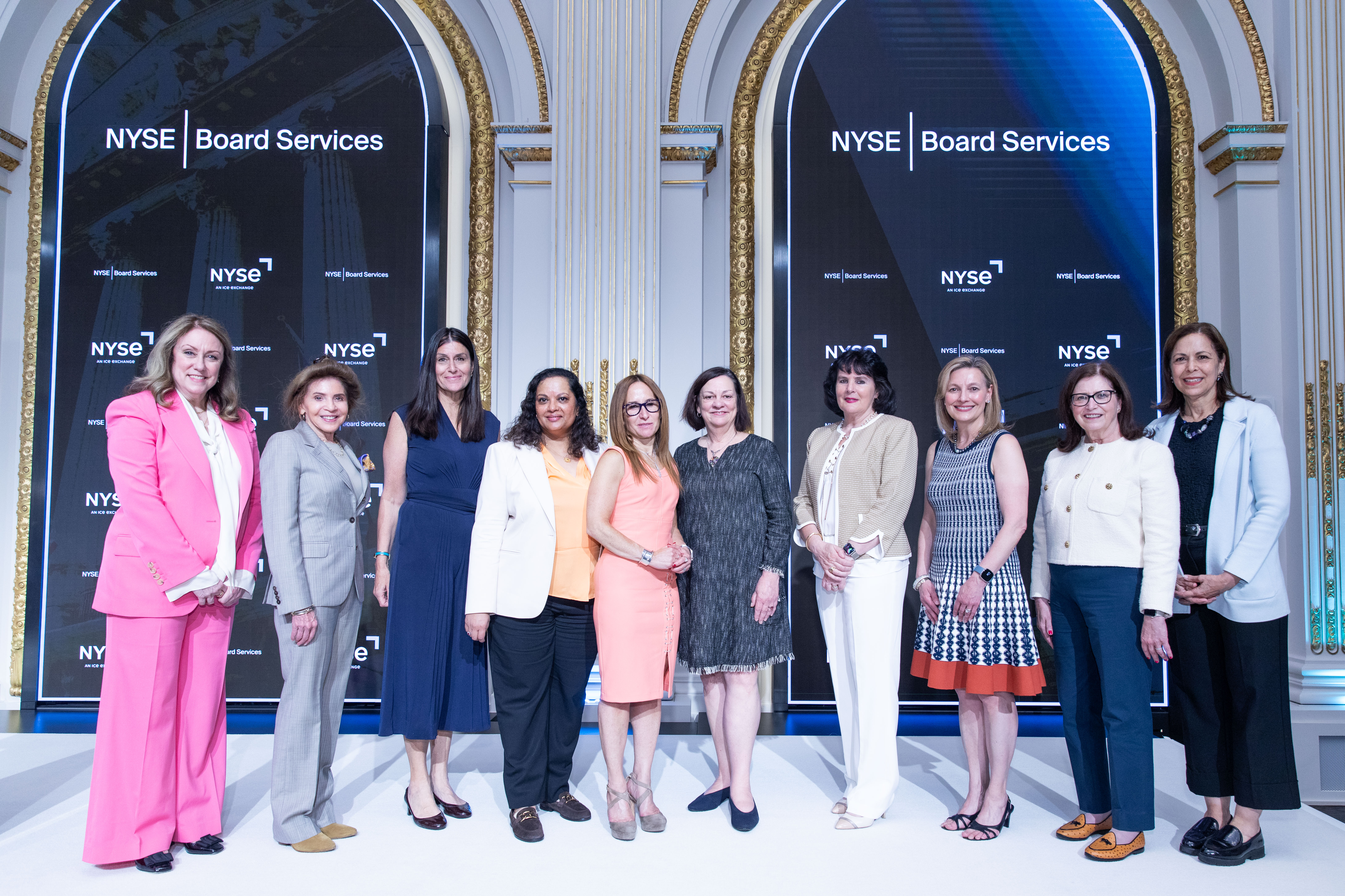 Members of Extraordinary Women on Boards (EWOB) at the NYSE Board Services 5th Anniversary Celebration